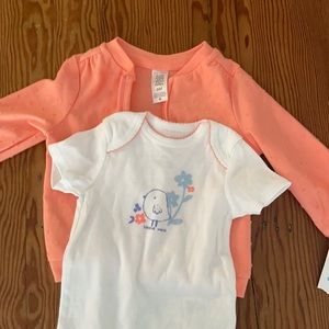 Jacket & short sleeve onesie set